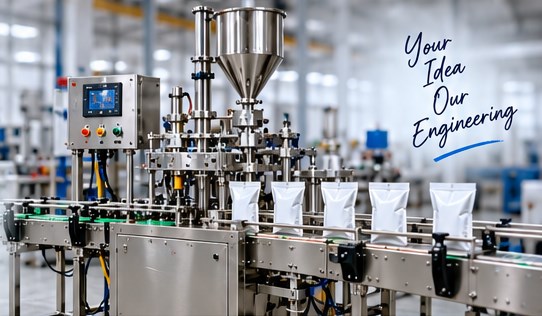 Customized automatic pouch filling and sealing machine by Smart Pack