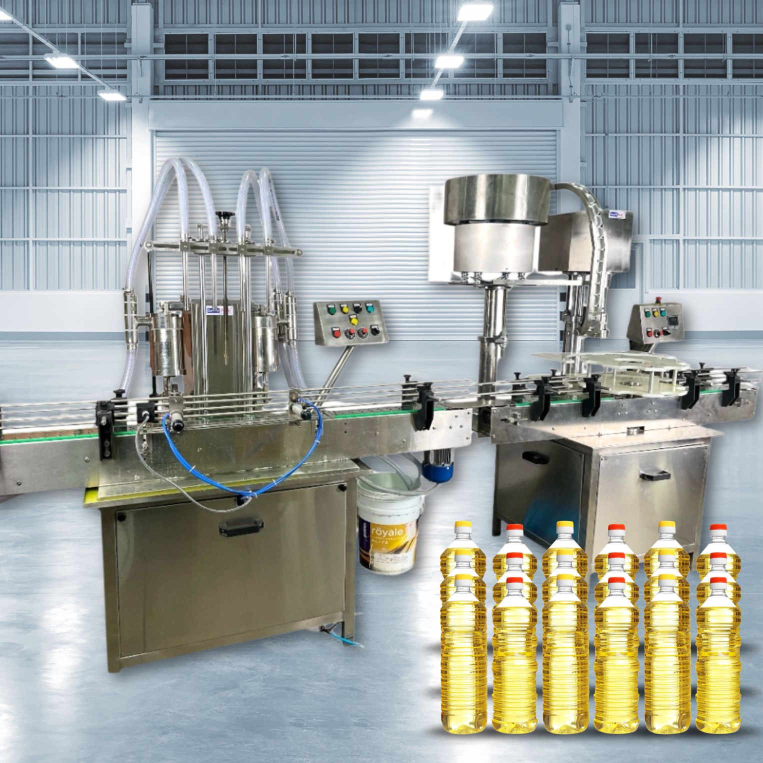 Fully Automatic Bottle Liquid Filling and Capping Machine